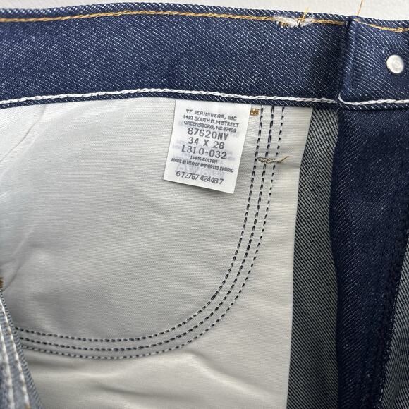 Vintage Rustler by Wrangler Bootcut Jeans 34x28 USA Made 100% Cotton NWT Dark - Picture 7 of 8